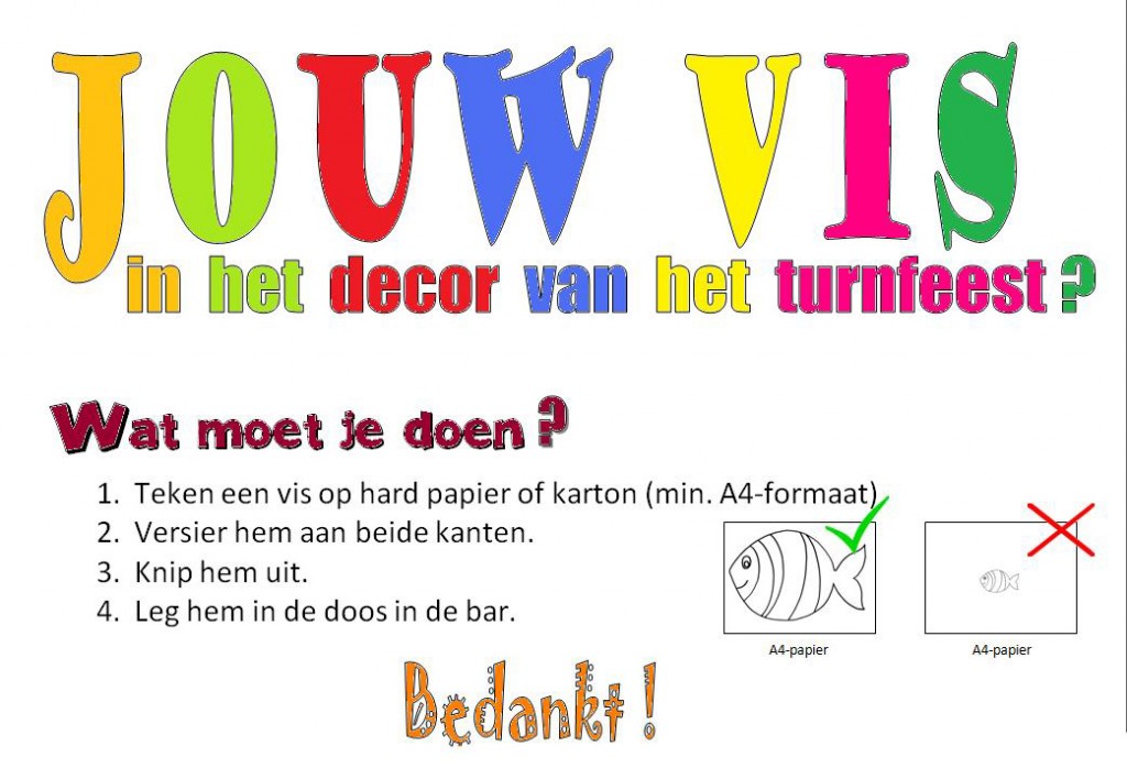 Jouw Vis in het decor van de turnshow?