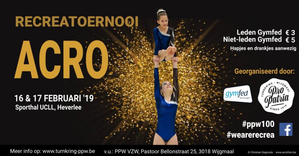 Recreatoernooi acro banner